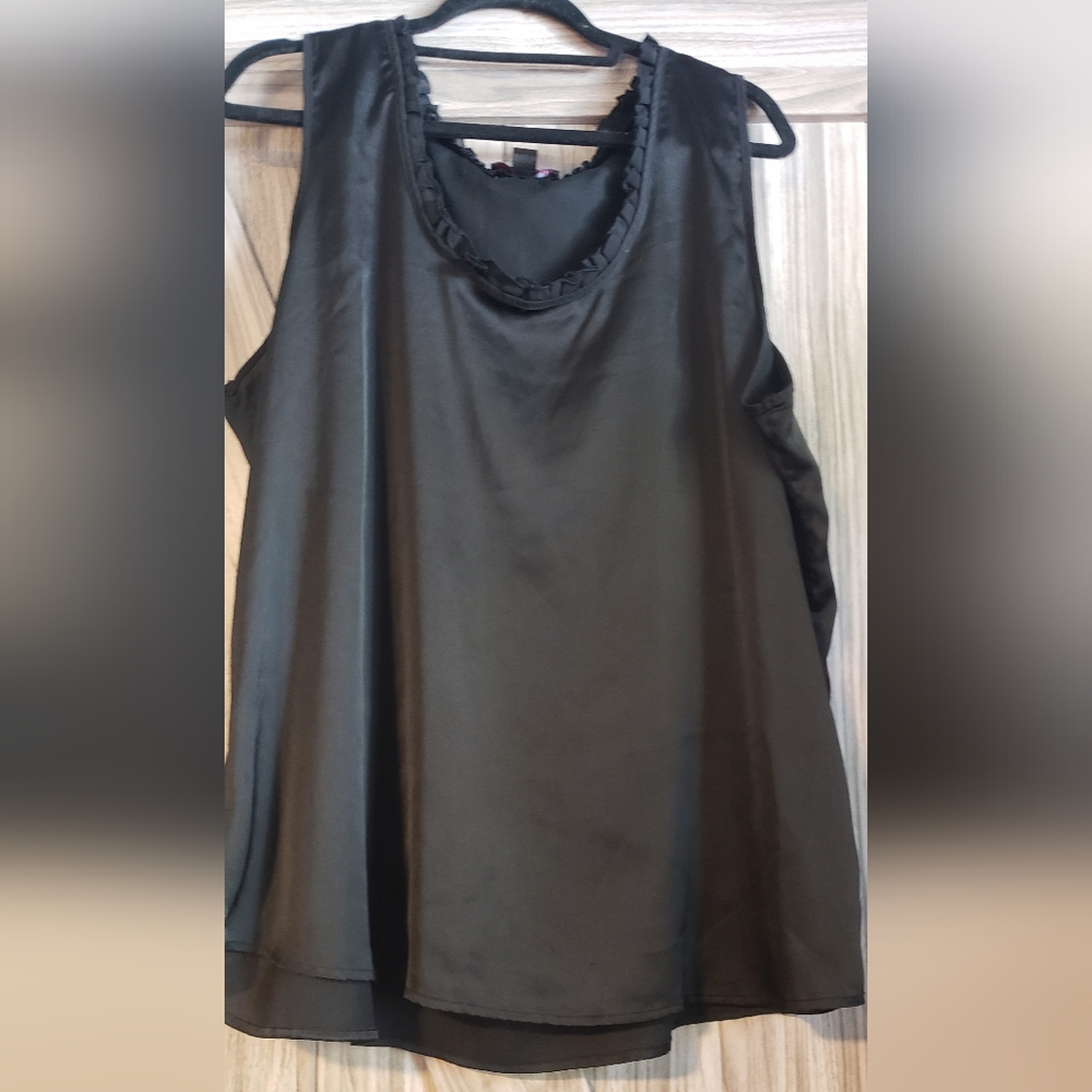 Black Cowl Neck Tank Top with Relaxed Fit